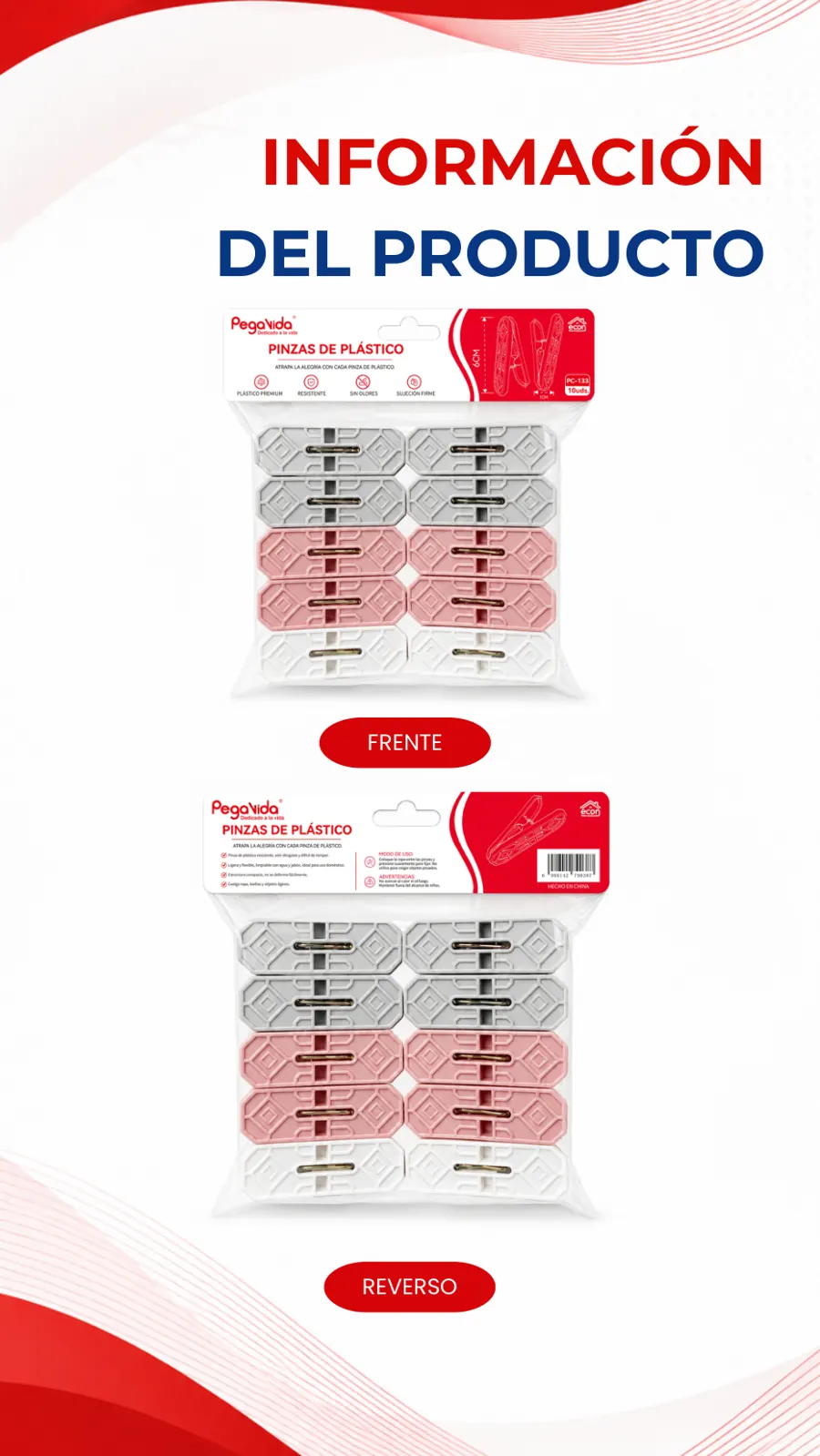 Pinzas de Plástico
