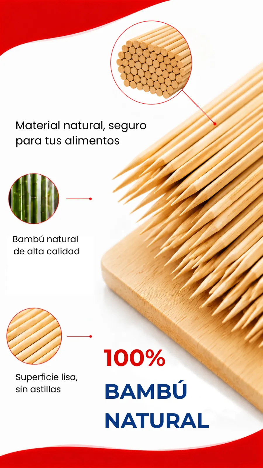 Brochetas de Bambú