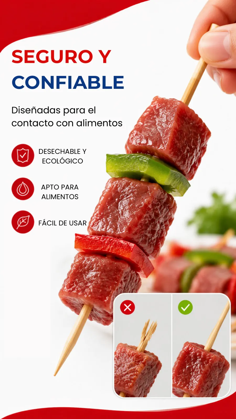 Brochetas de Bambú