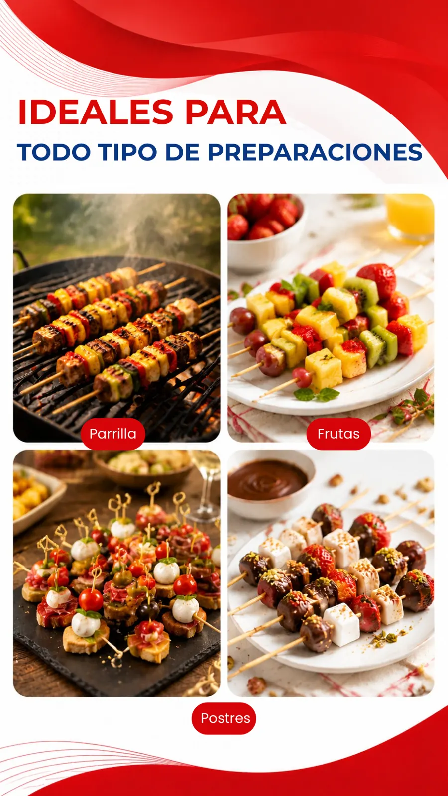 Brochetas de Bambú
